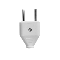 Вилка электрическая Прогресс MINI Б/З белый (1/50/1000)