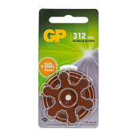Батарейка GP ZA312 BL6 Zinc Air 1.45V (6/60/300/3000)