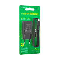 Сетевое З/У Borofone BA68A 1USB 2.1A черный (1/79/316) 