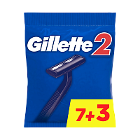 Бритва одноразовая Gillette 2 лезвия 7+3шт. (1/24) 