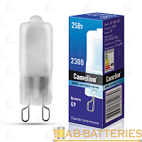 Лампа галогенная Camelion G9 25W 2800К 220-240V капсула матовая (1/5/100)