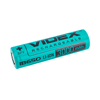 Аккумулятор Li-ion Videx 18650 Б/УП 3000mAh б/з (1/50/600) 