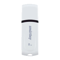 Флеш-накопитель Smartbuy Paean 8GB USB2.0 пластик белый