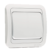 Выключатель Makel Mimoza 1-клав.10A пластик белый 12001 (1/12)