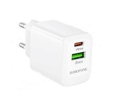 Сетевое З/У Borofone BN29 1USB+1Type-C 3.0A PD30W GaN белый