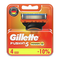 Сменные кассеты Gillette FUSION POWER 5 лезвий 4шт. (цена за 1 шт) (4/40)
