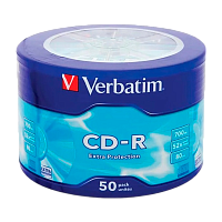 Диск CD-R Verbatim DL 700MB 52x 50шт. Б/УП (50/300) 