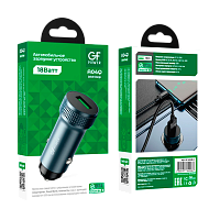 Автомобильное З/У GFPower A04Q 1USB 18W QC3.0 серый (1/13/130)