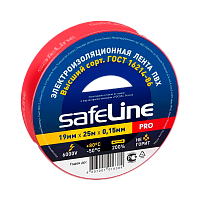 Изолента Safeline 19мм*25м ПВХ красный (10/160) 