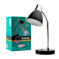 Светильник настольный Camelion KD-359 40W 230V E27 на основании 1.6м черный (1/12)