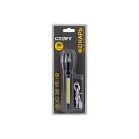 Фонарь светодиодный Старт LHE 518-C1 LED от аккумулятора USB 3 режима+ZOOM черный