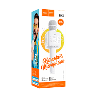 Микрофон HOCO BK5 динамический 72 дБ bluetooth 5.0 microSD белый (1/30)