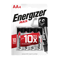 Батарейка Energizer MAX LR6 AA BL4 Alkaline 1.5V (4/32/96) 