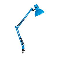 Светильник настольный Camelion KD-312 40W 230V E27 струбцина синий (1/12)