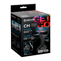 Держатель автомобильный Defender CH-118 на торпеду магнит черный (1/50)