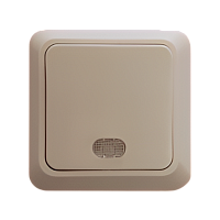 Выключатель Прогресс Fit 1-клав.10A Негорючий ABS пластик с индикатором бежевый (1/10/200)