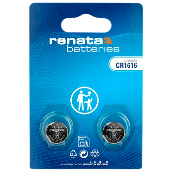 Батарейка Renata CR1616 BL2 Lithium 3V (2/20/200) 