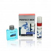Набор Perfect Men Turbo BLUE STORM (лосьон п/бритья 100мл+пена 200мл) (1/24)