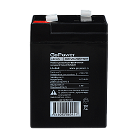 Аккумулятор свинцово-кислотный GoPower LA-660 6V 6Ah клеммы T1/ F1 (1/20)