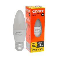 Лампа светодиодная Старт B35 E27 10W 2700К 220V свеча Eco матовая (1/10/100)
