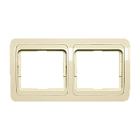 Рамка Smartbuy 2-местная горизонтальная бежевая "Марс"