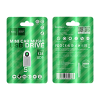 Флеш-накопитель HOCO UD9 128GB USB2.0 металл серебряный (1/80) 