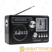 Радиоприемник Waxiba XB-741С пластик microSD USB/Jack3.5 черный (1/40)