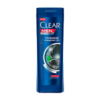 Шампунь Clear Глубокое очищение Men 400мл 2 в 1 (1/12)