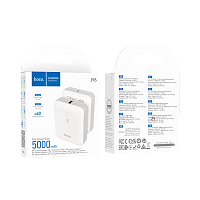 Внешний аккумулятор HOCO J96 5000mAh 2.0A 1USB/Type-C белый (1/111)