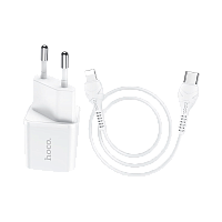 Сетевое З/У HOCO N10 Type-C 20W PD3.0 белый (1/12/120)