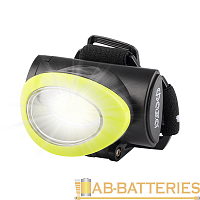 Фонарь налобный Фаzа H5-L3W 3W COB от батареек IP44 3 режима зеленый (1/12/48)