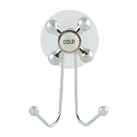 Крючки Рыжий кот SPOT-BH-01 присоска 11х7.8х4см двойной 1шт. хром (1/24)