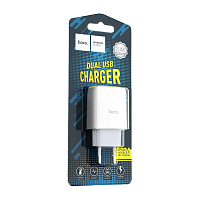 Сетевое З/У HOCO C73A 2USB 2.1A белый (1/36/216)