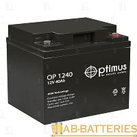 Аккумулятор свинцово-кислотный Optimus OP 1240 12V 40Ah  | Ab-Batteries | Элементы питания и аксессуары для сотовых оптом
