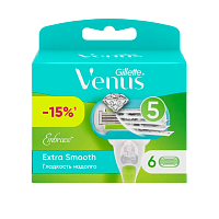 Сменные кассеты Gillette Venus EMBRACE Extra Smooth 5 лезвий 6шт. (цена за 1 шт) (6/60)