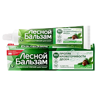Зубная паста Лесной бальзам Кора дуба и пихта от кровоточивости десен 75мл (1/48)