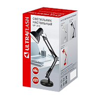 Светильник настольный Ultraflash UF-313 60W 230V на основании черный (1/12)