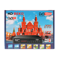Приставка для цифрового ТВ BEKO DVB T8000 DVB-T/T2 металл черный (1/60) 