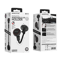 Держатель автомобильный Borofone BH18 присоска магнит черный красный (1/60)