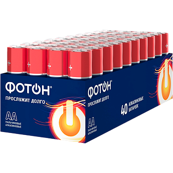 Батарейка Фотон LR6 AA BOX40 Alkaline 1.5V (40/120/720)