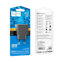 Сетевое З/У HOCO CS12A 1USB 3.0A 18W QC3.0 черный (1/28/168)