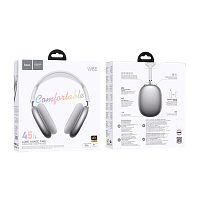Наушники полноразмерные HOCO W65 bluetooth 5.4 с микр. серебристый (1/40)