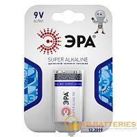 Батарейка ЭРА Super Крона 6LR61 BL1 Alkaline 9V (1/12/96/6144)