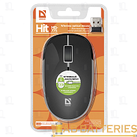 Мышь беспроводная Defender MB-775 АКБ HIT классическая USB черный (1/40)