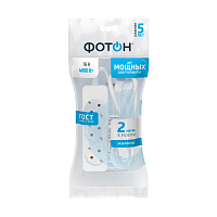 Удлинитель Фотон 16-23Е 3р.С/З 16A 2.0м ПВС 3x1мм² белый (1/20)