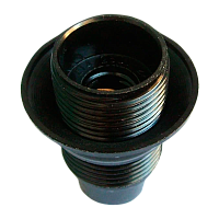 Патрон Прогресс с прижимным кольцом E14 Карболит / керамика черный (1/50/200)