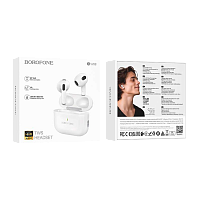 Наушники вставные Borofone BW58 bluetooth 5.3 с микр. белый (1/22/132) 