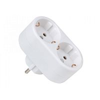 Разветвитель JAZZway AD-2G 2р.С/З 16A со шторкой белый