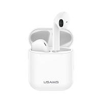 Bluetooth наушники USAMS LC BHULU01, Bluetooth 5.0 цвет белый ОРИГИНАЛЬНЫЙ РАЗМЕР Apple