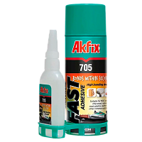 Клей Akfix 65г двухкомпонентный с активатором